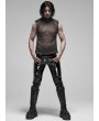 Punk Rave Black Gothic Punk Metal Futuristic Sleeveless Vest Top for Men