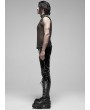 Punk Rave Black Gothic Punk Metal Futuristic Sleeveless Vest Top for Men