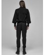 Punk Rave Black Vintage Gothic jacquard Long Pants for Men