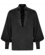 Punk Rave Black Gothic Fire Dragon Long Sleeve Shirt for Men