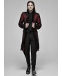 Punk Rave Red Retro Gothic Rococo Lace Tuxedo Coat for Men