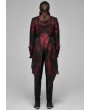 Punk Rave Red Retro Gothic Rococo Lace Tuxedo Coat for Men