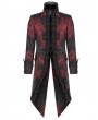 Punk Rave Red Retro Gothic Rococo Lace Tuxedo Coat for Men