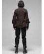 Punk Rave Brown Steampunk Appliqued Long Sleeve Shirt for Men