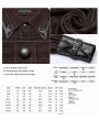 Punk Rave Brown Steampunk Appliqued Long Sleeve Shirt for Men