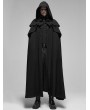 Punk Rave Black Retro Gothic Rococo Long Cloak for Men