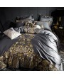 Sliver Luxurious Vintage Embroidery Comforter Set 
