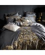 Sliver Luxurious Vintage Embroidery Comforter Set 