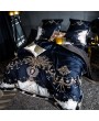 Blue Luxurious Vintage Embroidery Comforter Set