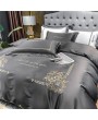 Sliver Vintage Embroidery Comforter Set 