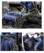 Blue Vintage Embroidery Comforter Set 