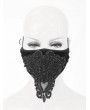 Devil Fashion Black Gothic Lace Beading Mask for Women