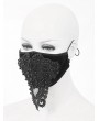 Devil Fashion Black Gothic Lace Beading Mask for Women