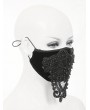 Devil Fashion Black Gothic Lace Beading Mask for Women