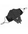 Devil Fashion Black Gothic Lace Beading Mask for Women