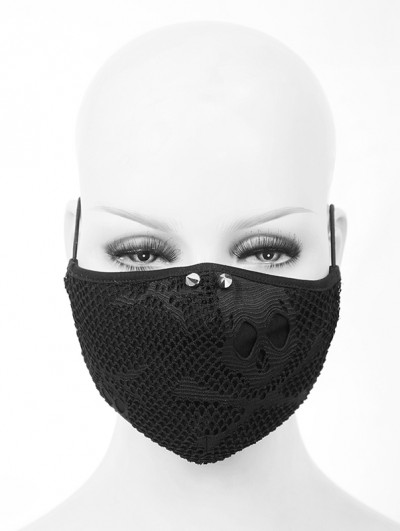 Devil Fashion Black Gothic Punk Rivet Unisex Mask