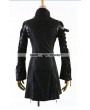 Punk Rave Black Long Sleeves Leather Gothic Trench Coat for Women