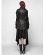 Punk Rave Black Long Sleeves Leather Gothic Trench Coat for Women