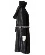 Punk Rave Black Alternative Gothic Long Hooded Coat for Women