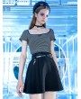 Punk Rave Black Street Fashion Gothic Punk Belt Short Skirt for Women