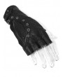 Devil Fashion Black Gothic Punk PU Leather Motor Gloves for Women