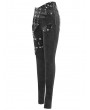 Devil Fashion Women's Black Gothic Punk Pants with Detachable Pentagram Harness Belt Garters