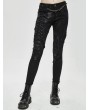 Devil Fashion Black Gothic Punk Slim Long Pants for Women