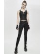 Devil Fashion Black Gothic Punk Slim Long Pants for Women