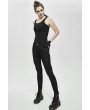 Devil Fashion Black Gothic Punk Slim Long Pants for Women