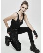 Devil Fashion Black Gothic Punk Slim Long Pants for Women