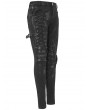 Devil Fashion Black Gothic Punk Slim Long Pants for Women