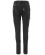 Devil Fashion Black Gothic Punk Slim Long Pants for Women