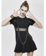 Devil Fashion Black Gothic Punk Summer Short Dress