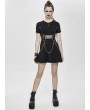 Devil Fashion Black Gothic Punk Summer Short Dress