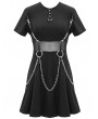 Devil Fashion Black Gothic Punk Summer Short Dress