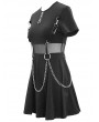 Devil Fashion Black Gothic Punk Summer Short Dress