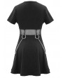 Devil Fashion Black Gothic Punk Summer Short Dress