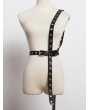 Black Gothic Punk PU Leather Belt