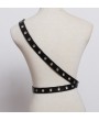 Black Gothic Punk PU Leather Belt