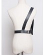 Black Gothic PU Leather One-Shoulder Belt Harness