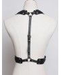 Black Gothic Punk PU LeatherBuckle Belt Harness