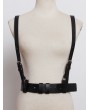 Black Gothic Punk PU Leather Buckle Belt Harness