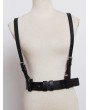 Black Gothic Punk PU Leather Buckle Belt Harness