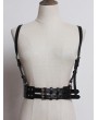 Black Gothic Punk PU Leather Buckle Belt Harness