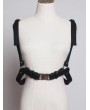 Black Gothic Punk PU Leather Belt Harness