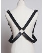 Black Gothic Punk PU Leather Belt Harness