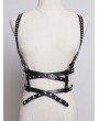 Black Gothic Punk PU Leather Buckle Belt Harness