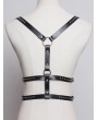 Black Gothic Punk PU Leather Buckle Belt Harness