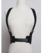 Black Gothic Punk PU Leather Buckle Belt Harness