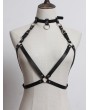 Black Gothic Punk PU Leather Body Bondage Buckle Belt Harness